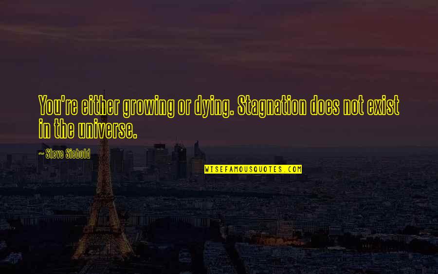 If We Are Not Growing We Are Dying Quotes By Steve Siebold: You're either growing or dying. Stagnation does not