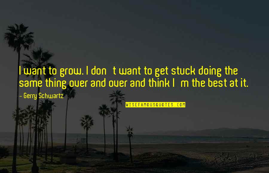 If You Are Doing The Same Thing Quotes By Gerry Schwartz: I want to grow. I don't want to If You Are Doing The Same Thing Quotes By Gerry Schwartz: I want to grow. I don't want to