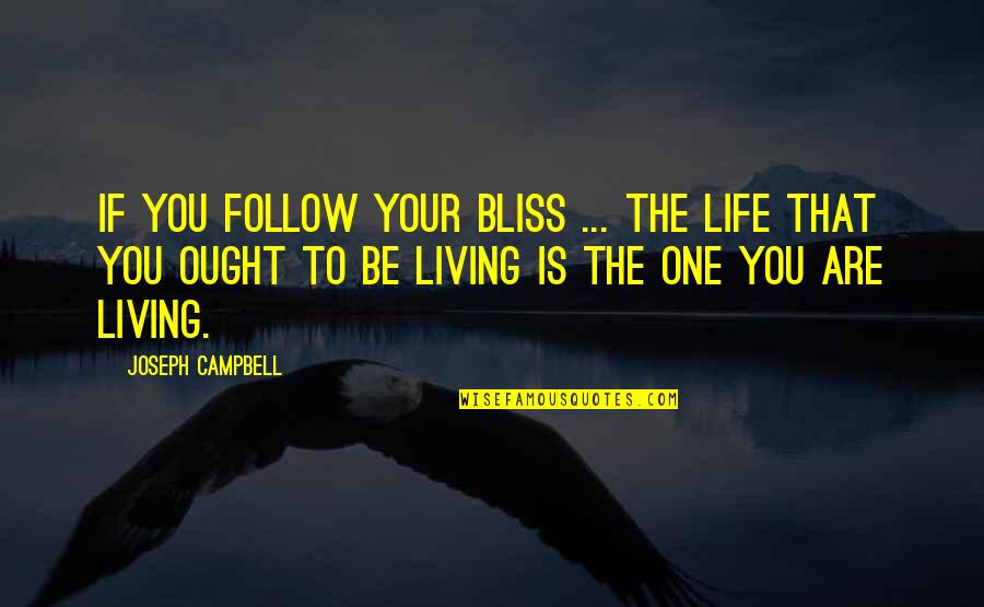 If You Are The One Quotes By Joseph Campbell: If you follow your bliss ... the life
