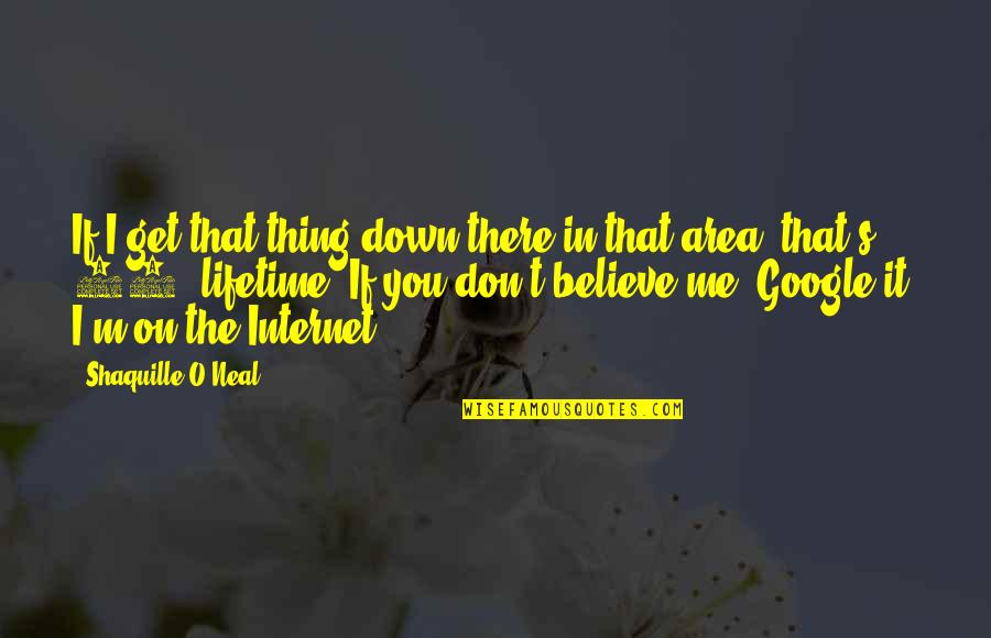 If You Believe In Me Quotes By Shaquille O'Neal: If I get that thing down there in