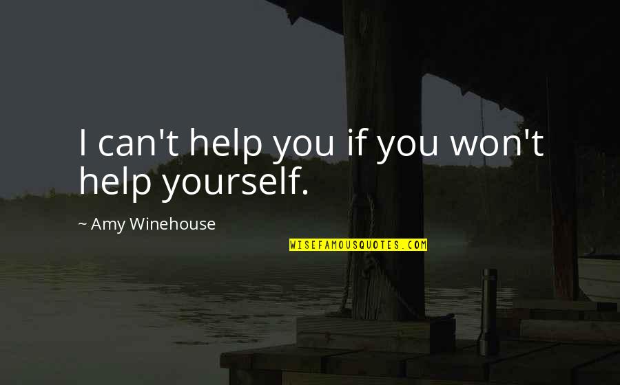 If You Can't Help Quotes By Amy Winehouse: I can't help you if you won't help