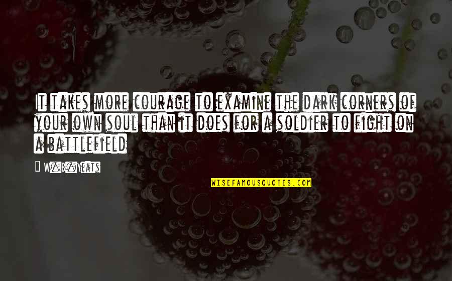 If You Choose Not To Talk To Me Quotes By W.B.Yeats: It takes more courage to examine the dark If You Choose Not To Talk To Me Quotes By W.B.Yeats: It takes more courage to examine the dark