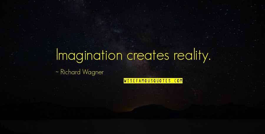 If You Could See Through My Eyes Quotes By Richard Wagner: Imagination creates reality.