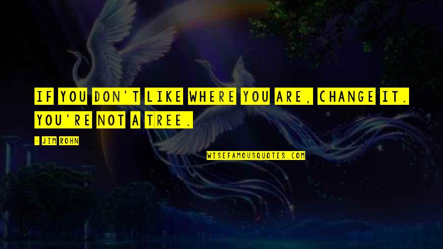 If You Don't Change Quotes By Jim Rohn: If you don't like where you are, change