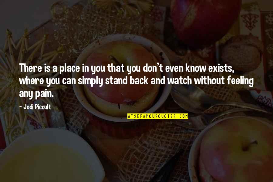 If You Don't Know Where You Stand Quotes By Jodi Picoult: There is a place in you that you