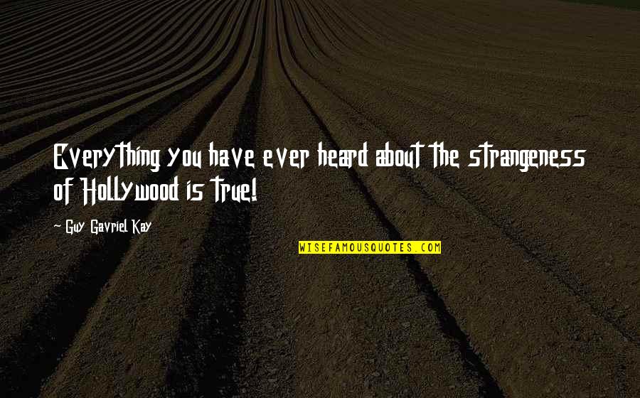 If You Dont Succeed Try Try Again Quote Quotes By Guy Gavriel Kay: Everything you have ever heard about the strangeness