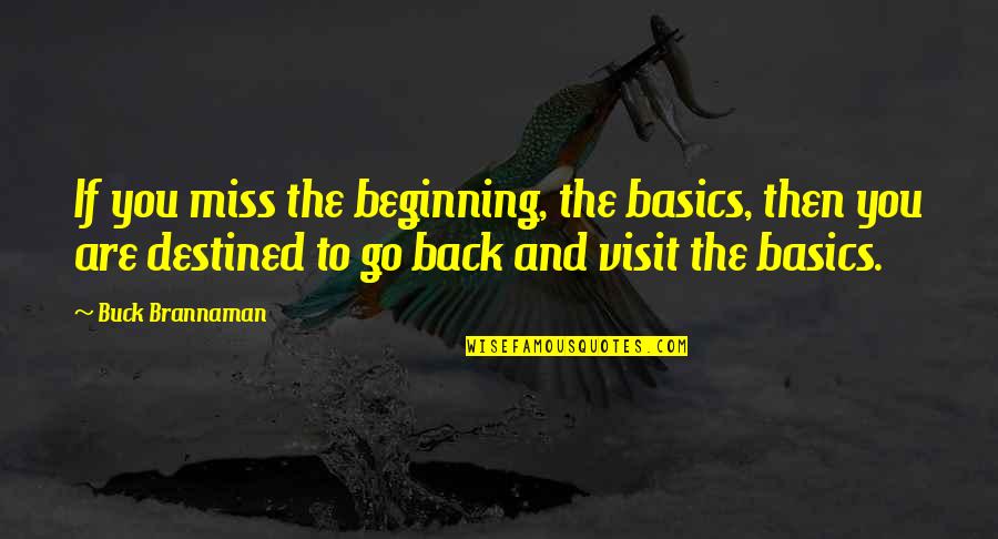 If You Miss Quotes By Buck Brannaman: If you miss the beginning, the basics, then