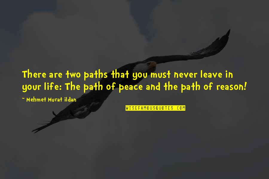 If You Must Leave Quotes By Mehmet Murat Ildan: There are two paths that you must never