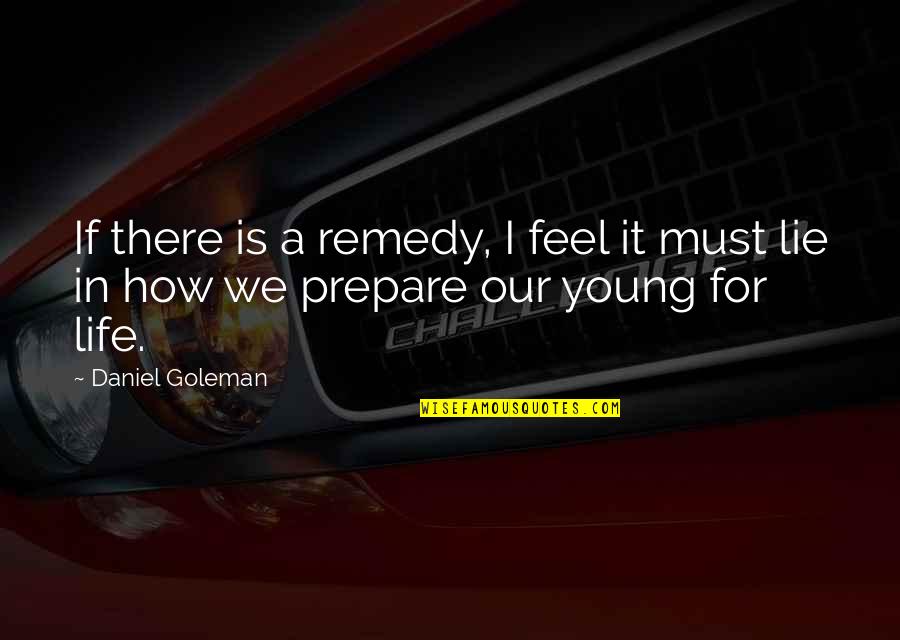 If You Must Lie Quotes By Daniel Goleman: If there is a remedy, I feel it