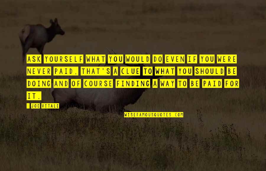 If You Never Ask Quotes By Joe Vitale: Ask yourself what you would do even if