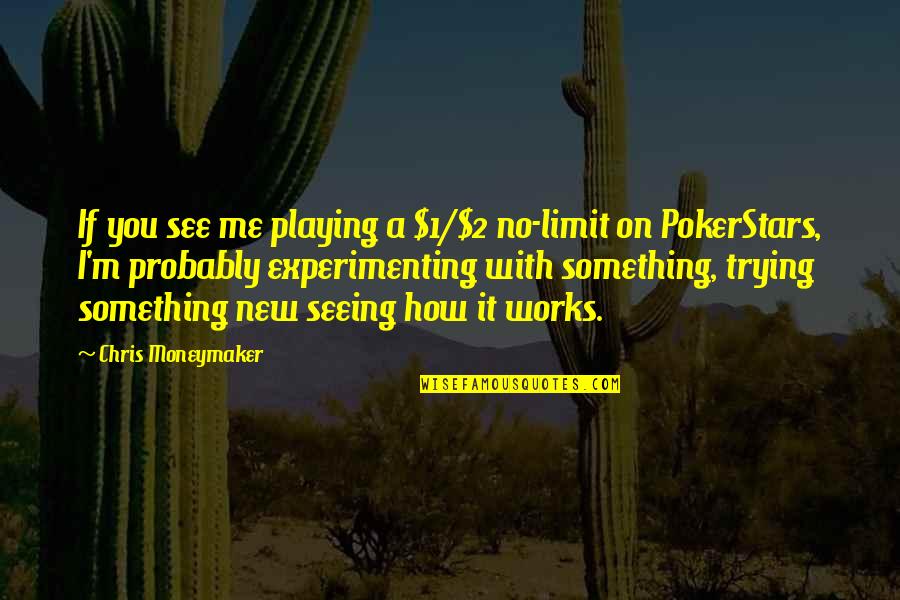 If You See Me Quotes By Chris Moneymaker: If you see me playing a $1/$2 no-limit