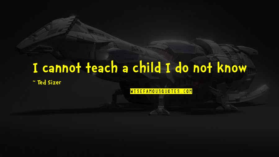 If You Teach A Child Quotes By Ted Sizer: I cannot teach a child I do not