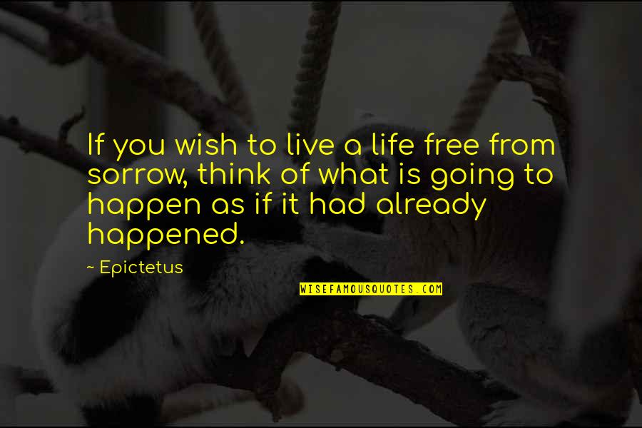 If You Think It Quotes By Epictetus: If you wish to live a life free