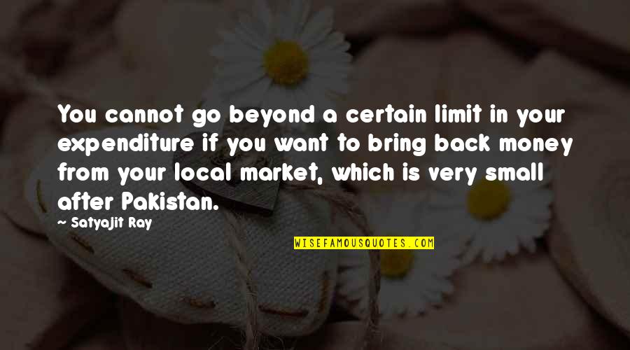 If You Want It Go For It Quotes By Satyajit Ray: You cannot go beyond a certain limit in