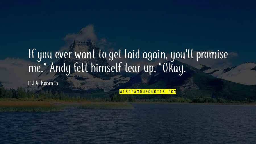 If You Want Me Quotes By J.A. Konrath: If you ever want to get laid again,