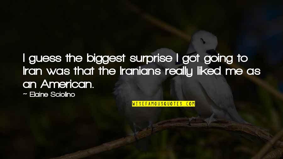 If You're Going To Be With Me Quotes By Elaine Sciolino: I guess the biggest surprise I got going