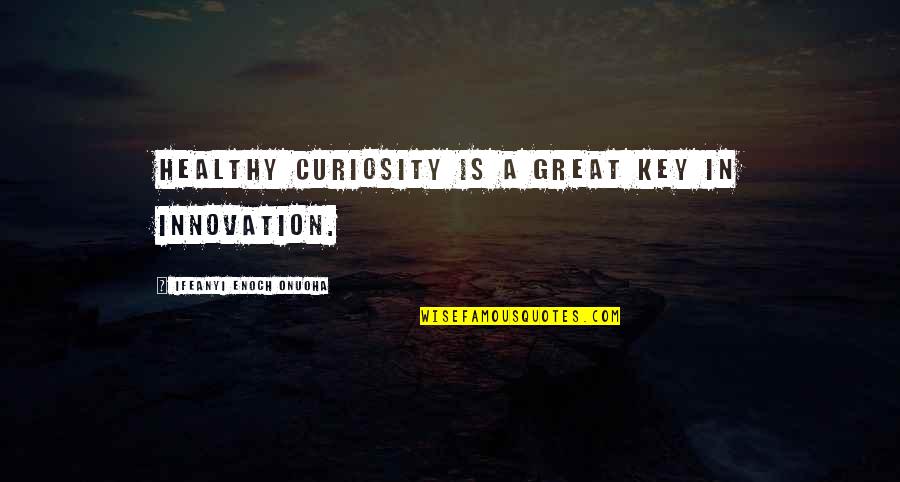 Ifeanyi Quotes By Ifeanyi Enoch Onuoha: Healthy curiosity is a great key in innovation.