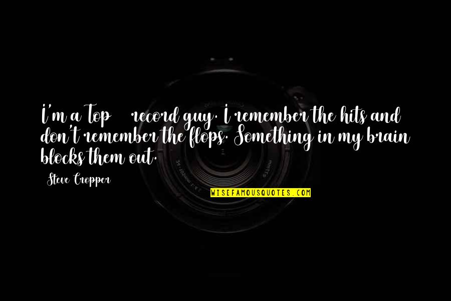 Ifeet To Centimeters Quotes By Steve Cropper: I'm a Top 40 record guy. I remember