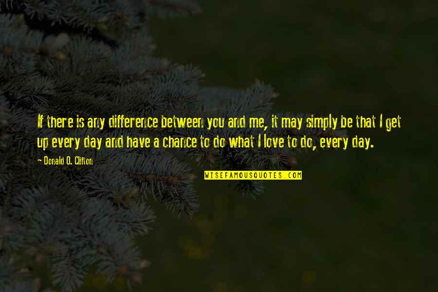 Ifeoluwa Johnson Quotes By Donald O. Clifton: If there is any difference between you and Ifeoluwa Johnson Quotes By Donald O. Clifton: If there is any difference between you and