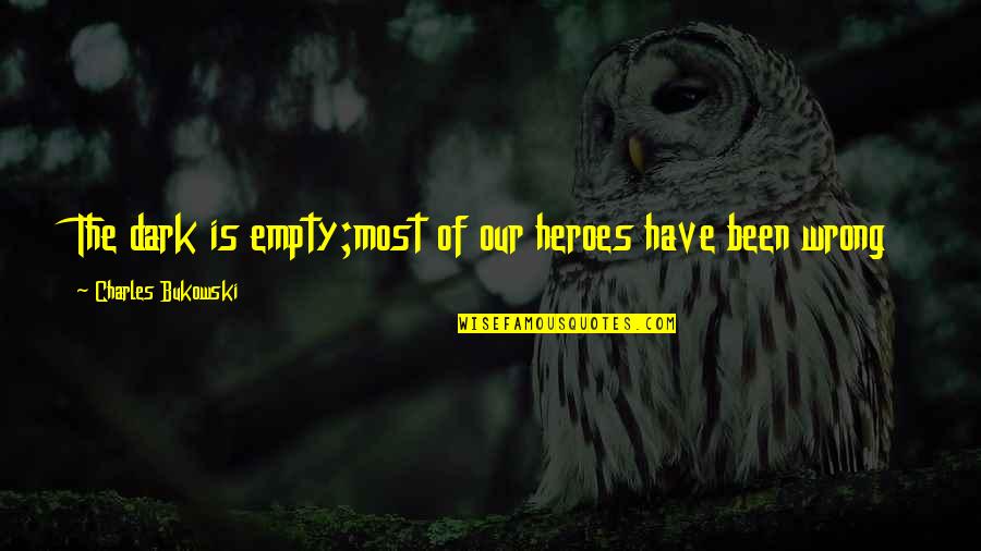Iggesund Forest Quotes By Charles Bukowski: The dark is empty;most of our heroes have Iggesund Forest Quotes By Charles Bukowski: The dark is empty;most of our heroes have