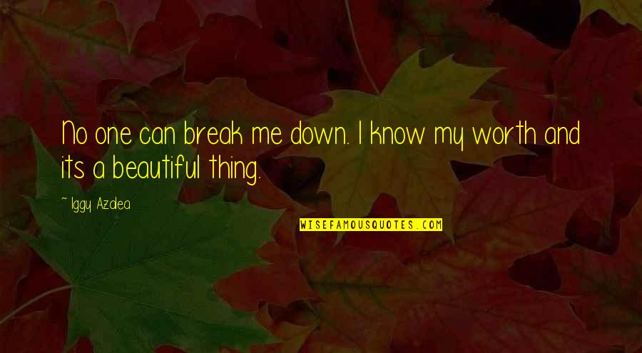 Iggy's Quotes By Iggy Azalea: No one can break me down. I know