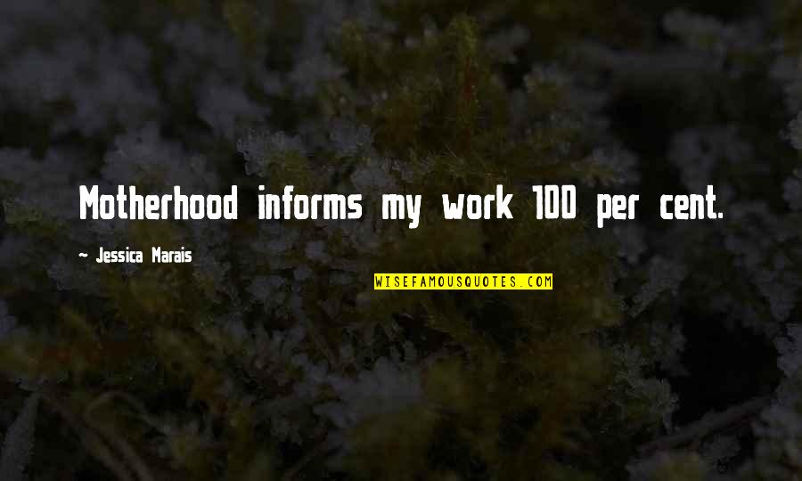 Ignacio Agramonte Quotes By Jessica Marais: Motherhood informs my work 100 per cent. Ignacio Agramonte Quotes By Jessica Marais: Motherhood informs my work 100 per cent.
