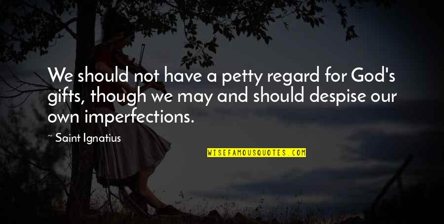 Ignatius's Quotes By Saint Ignatius: We should not have a petty regard for