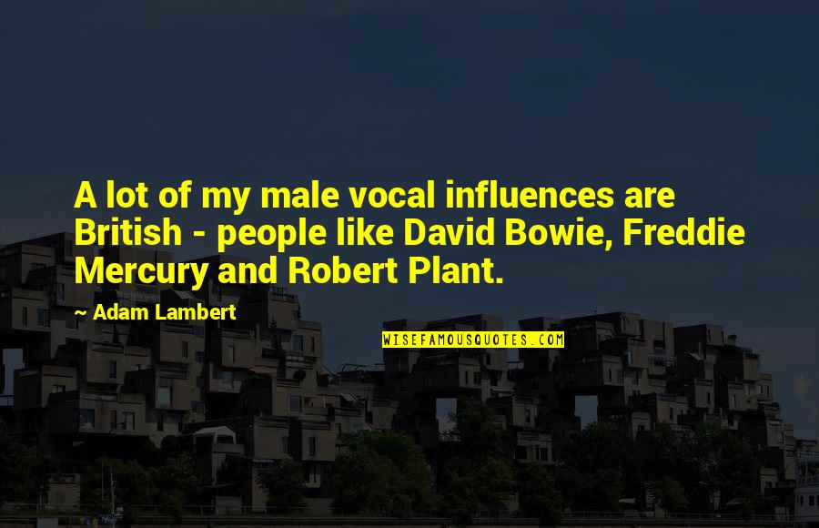 Ignes Fatui Quotes By Adam Lambert: A lot of my male vocal influences are Ignes Fatui Quotes By Adam Lambert: A lot of my male vocal influences are