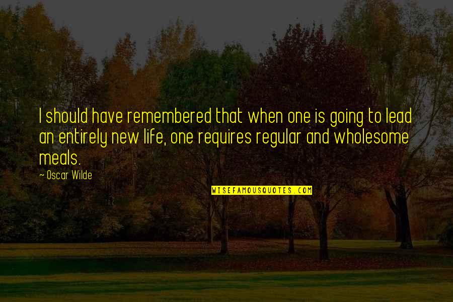 Ignis Quotes By Oscar Wilde: I should have remembered that when one is