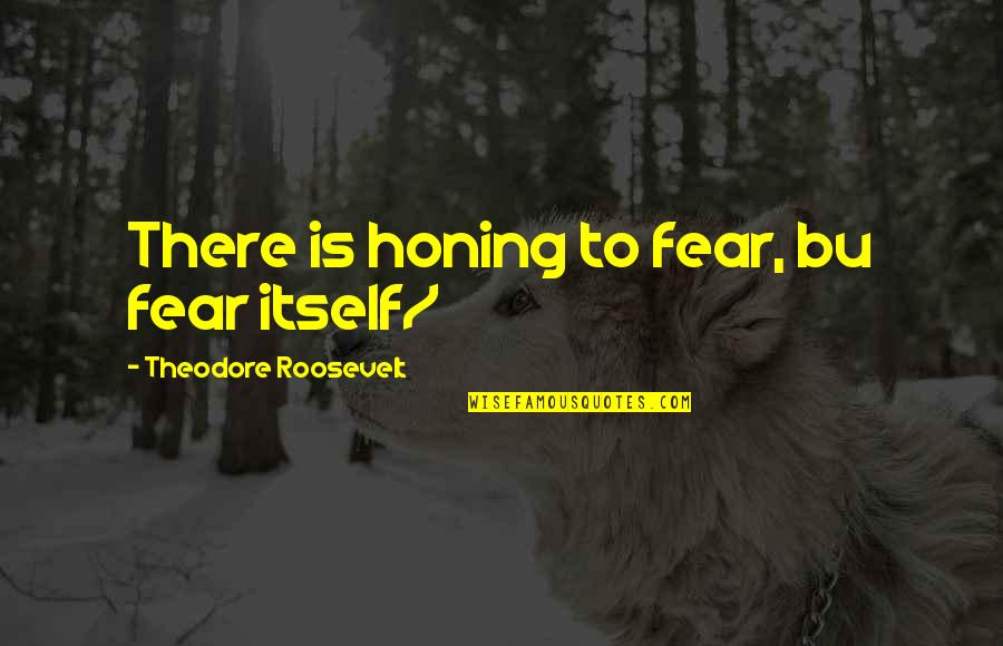 Ignite Memories Quotes By Theodore Roosevelt: There is honing to fear, bu fear itself/