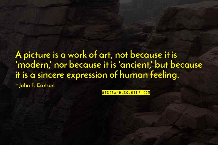Ignorada Por Quotes By John F. Carlson: A picture is a work of art, not