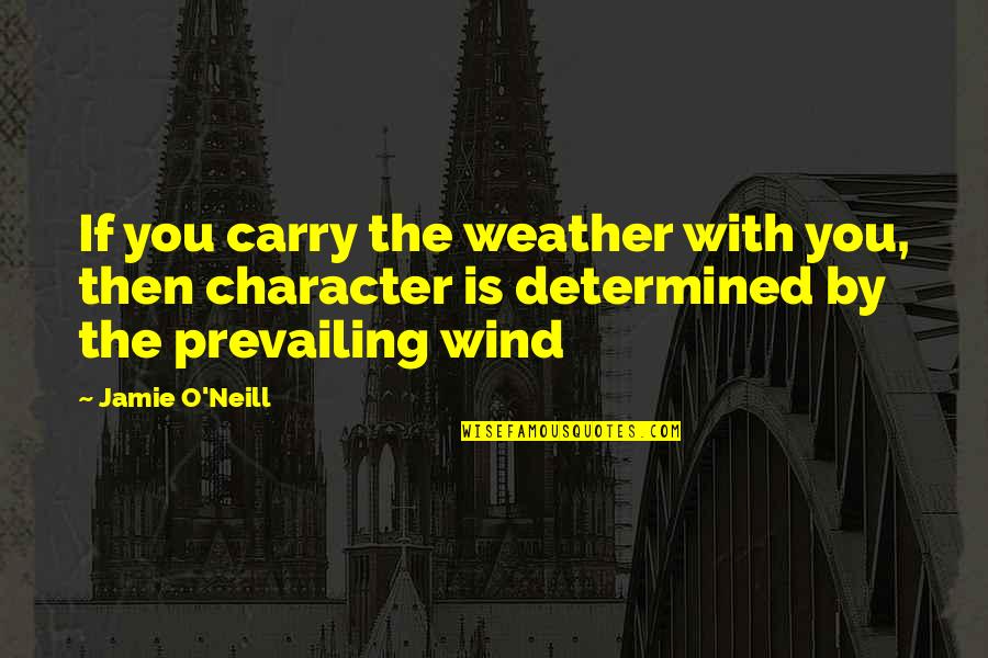 Ignorance And Apathy Quotes By Jamie O'Neill: If you carry the weather with you, then