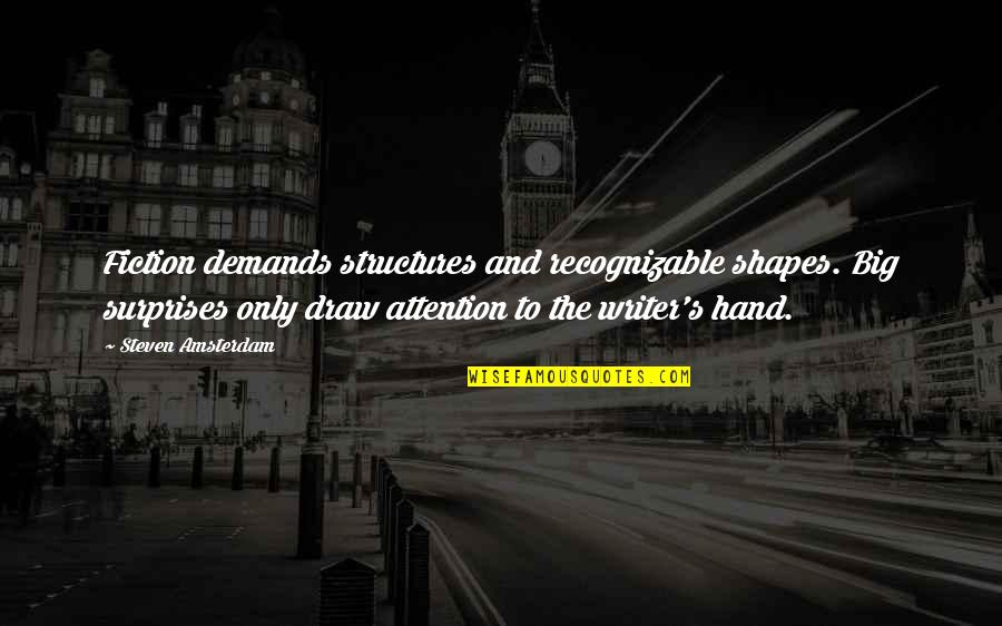 Ignorance Breeds Fear Quote Quotes By Steven Amsterdam: Fiction demands structures and recognizable shapes. Big surprises Ignorance Breeds Fear Quote Quotes By Steven Amsterdam: Fiction demands structures and recognizable shapes. Big surprises