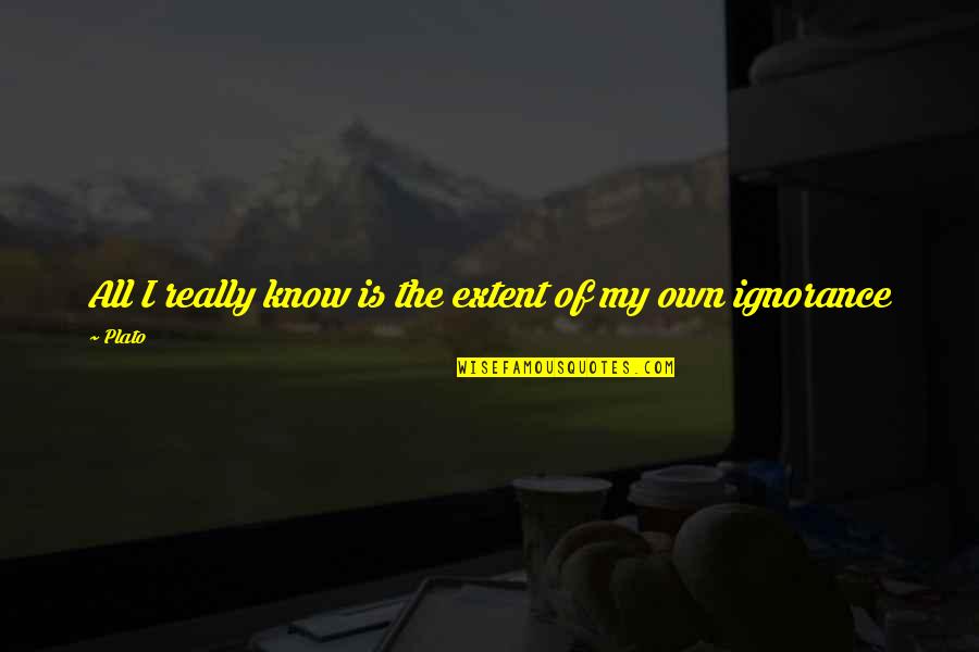 Ignorance Is Quotes By Plato: All I really know is the extent of