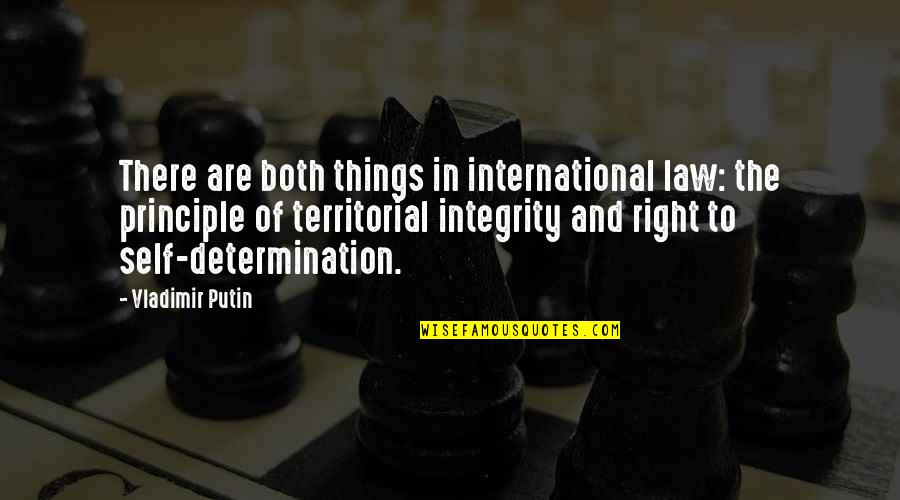 Ignorant Society Quotes By Vladimir Putin: There are both things in international law: the