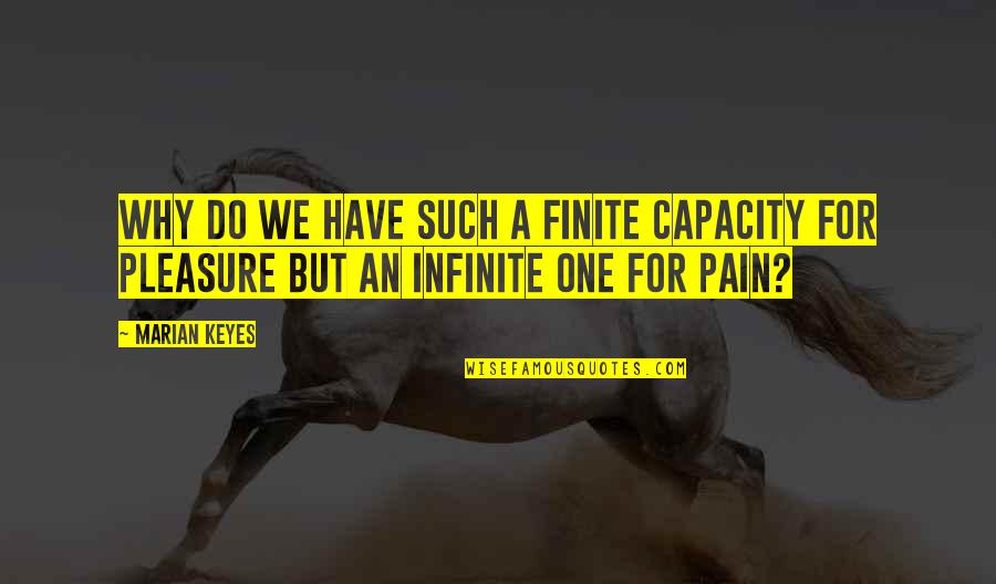 Ignoring Bad Things Quotes By Marian Keyes: Why do we have such a finite capacity