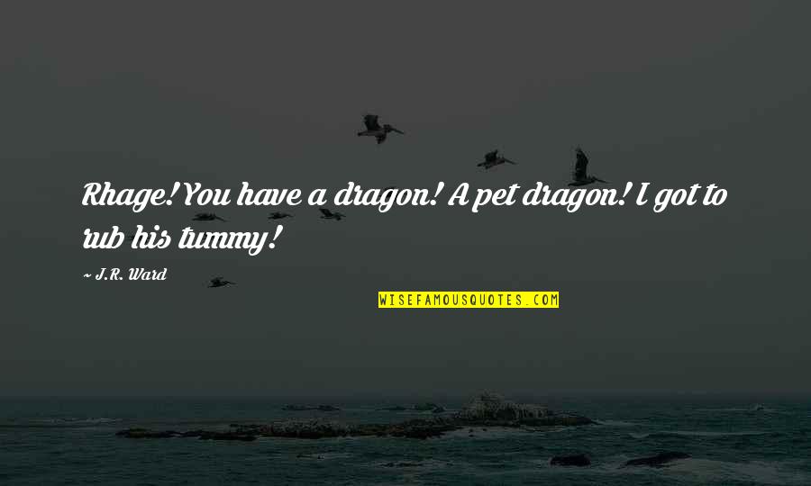 Ignoring Without Reason Quotes By J.R. Ward: Rhage! You have a dragon! A pet dragon!