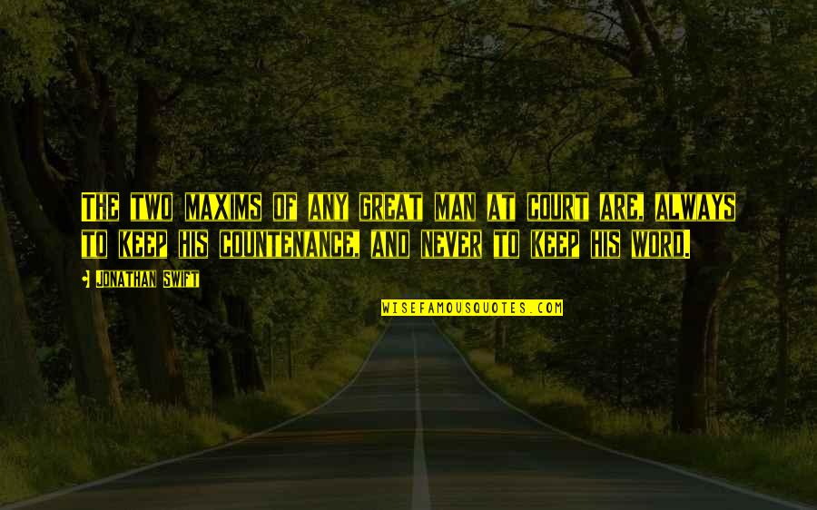 Ignose Shark Quotes By Jonathan Swift: The two maxims of any great man at Ignose Shark Quotes By Jonathan Swift: The two maxims of any great man at