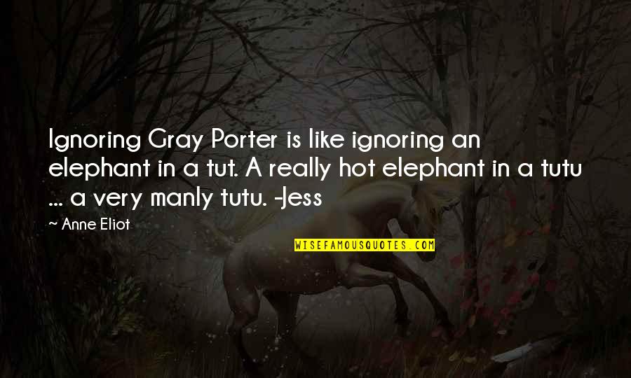 Igor Van Helsing Quotes By Anne Eliot: Ignoring Gray Porter is like ignoring an elephant