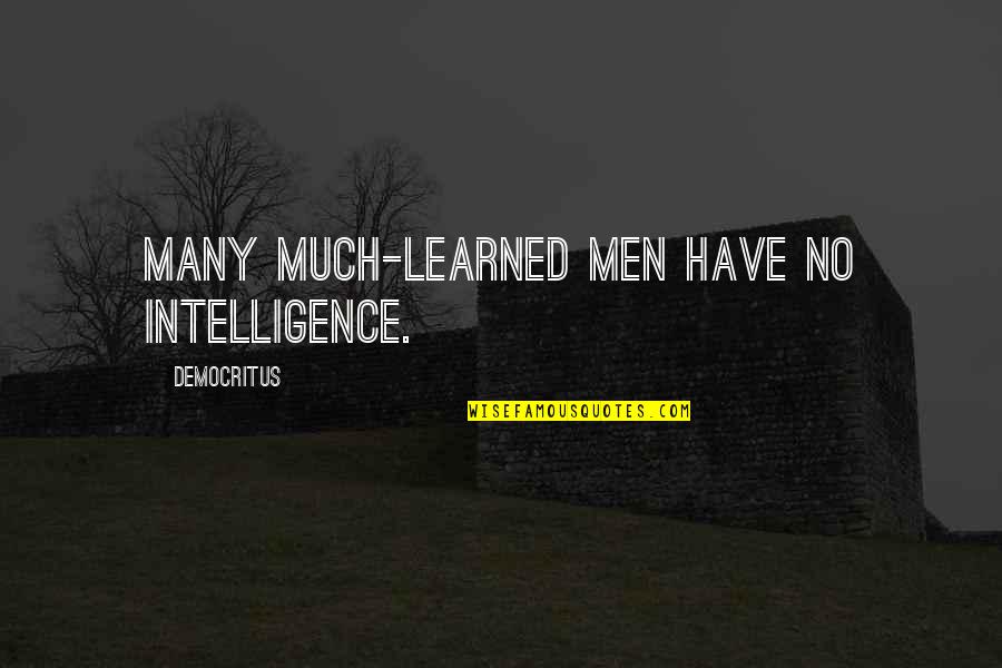 Igorevich Quotes By Democritus: Many much-learned men have no intelligence.