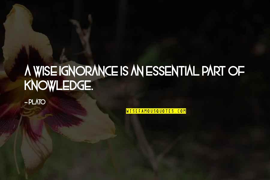 Ih Tractor Quotes By Plato: A wise ignorance is an essential part of
