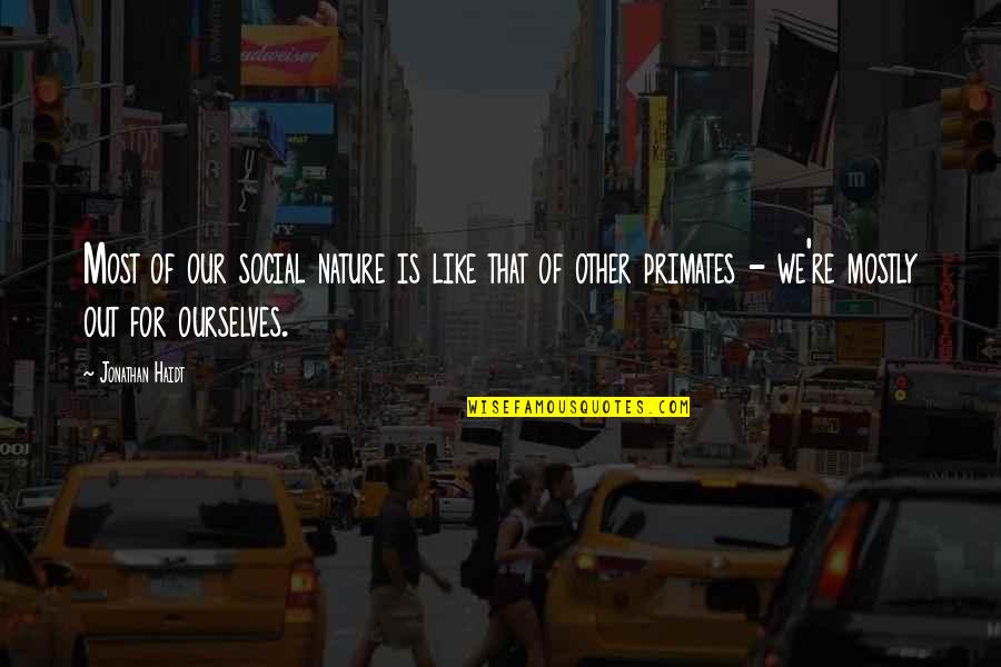 Ihadro Quotes By Jonathan Haidt: Most of our social nature is like that Ihadro Quotes By Jonathan Haidt: Most of our social nature is like that