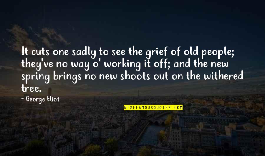 Ihnen In English Quotes By George Eliot: It cuts one sadly to see the grief