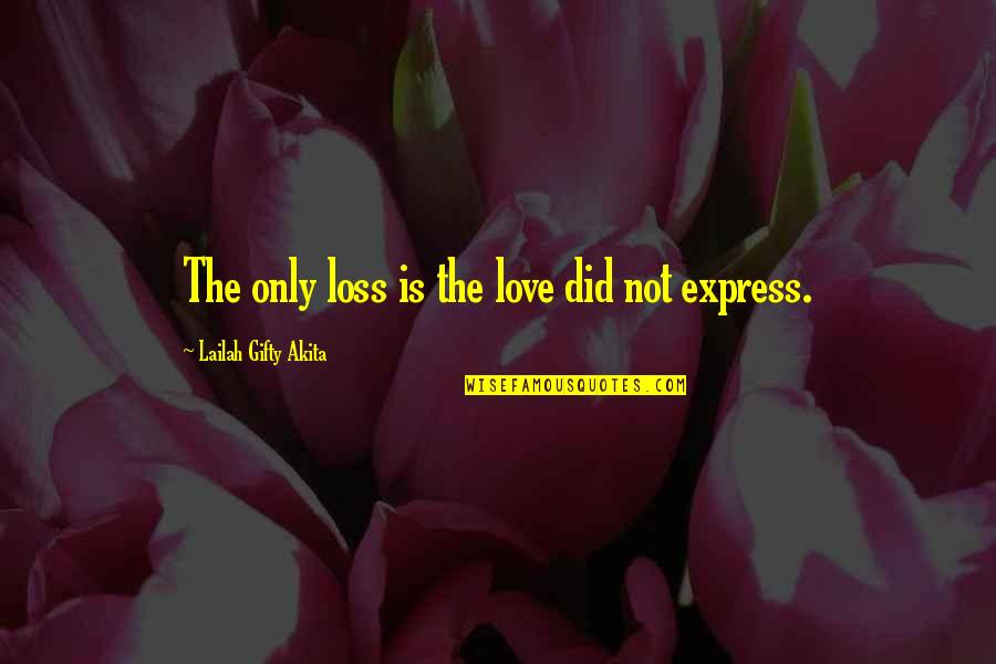 Iijustemy Quotes By Lailah Gifty Akita: The only loss is the love did not Iijustemy Quotes By Lailah Gifty Akita: The only loss is the love did not