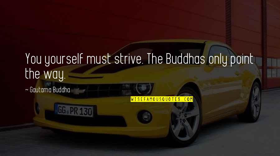 Iika Cameron Quotes By Gautama Buddha: You yourself must strive. The Buddhas only point