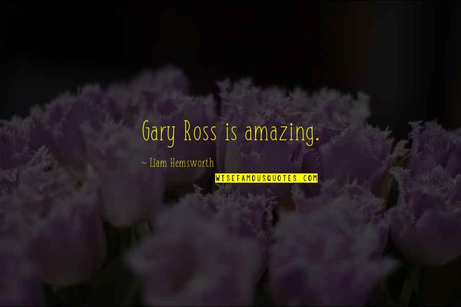 Ikadryl Quotes By Liam Hemsworth: Gary Ross is amazing.