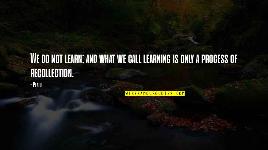 Ikaw Na Talaga Quotes By Plato: We do not learn; and what we call