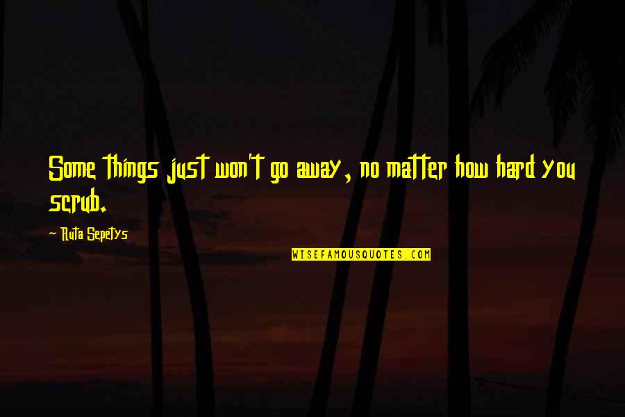 Iktisat Taban Quotes By Ruta Sepetys: Some things just won't go away, no matter
