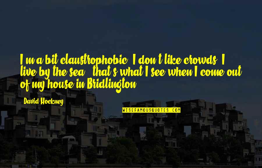 Ikuo Hayashi Quotes By David Hockney: I'm a bit claustrophobic, I don't like crowds,