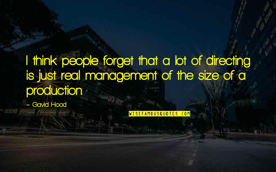 Ilevel Quotes By Gavid Hood: I think people forget that a lot of